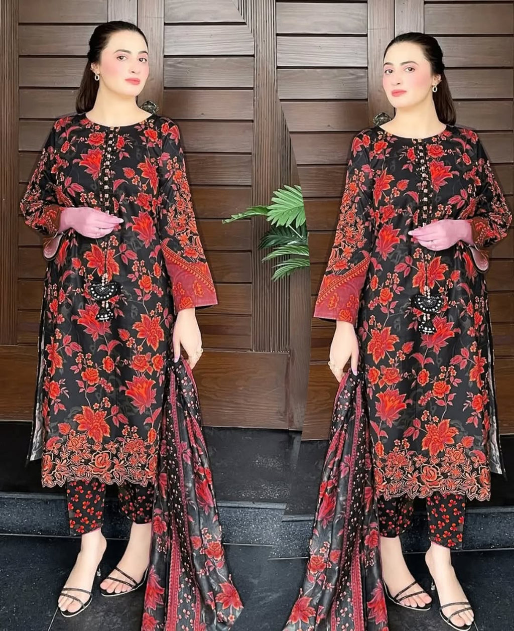 Noor-e-Bahar Lawn Cordset 3 Pcs