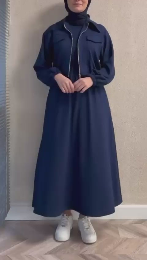 FRONT STRAIGHT ZIPPER JACKET