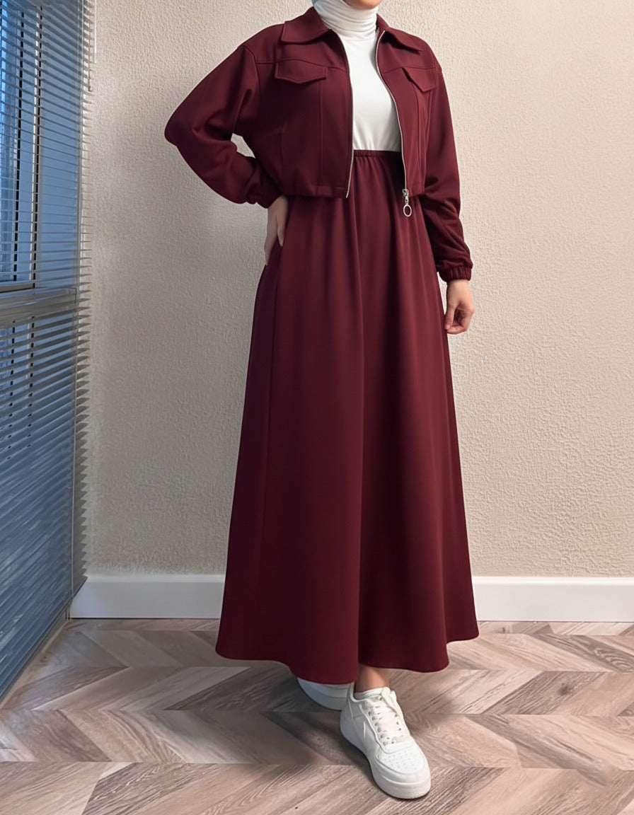 FRONT STRAIGHT ZIPPER JACKET