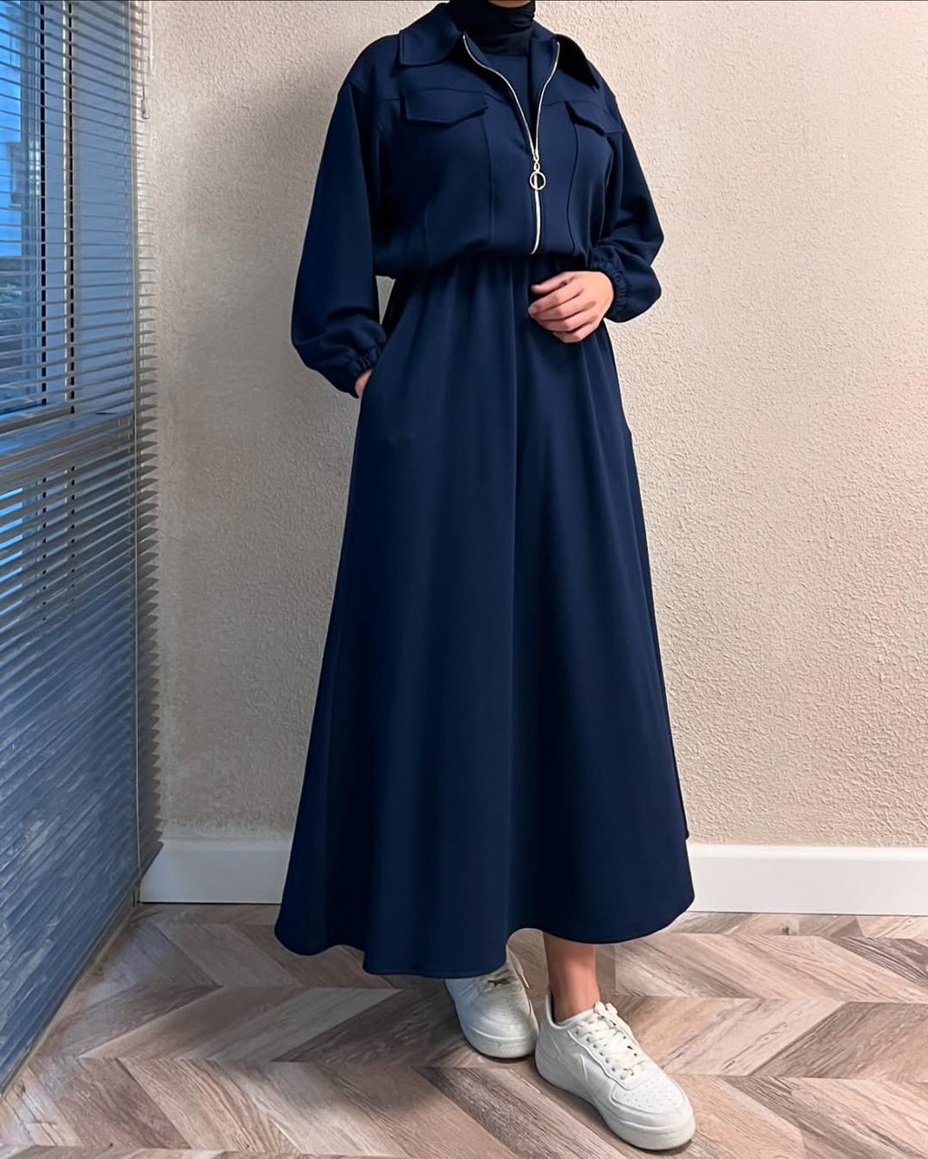 FRONT STRAIGHT ZIPPER JACKET