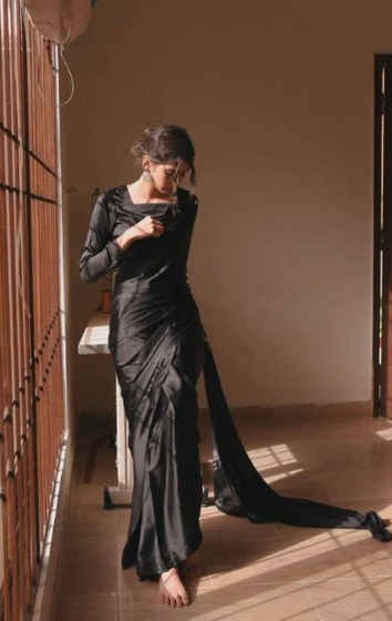 SILK NECLACE STITCH SAREE