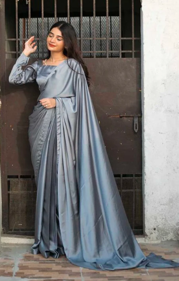 SILK NECLACE STITCH SAREE