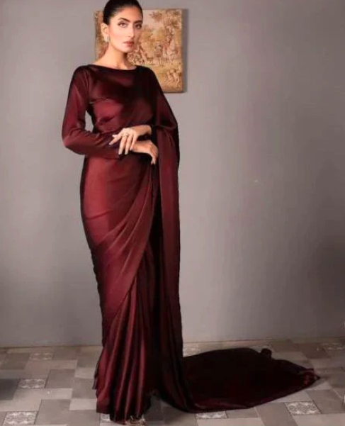 SILK NECLACE STITCH SAREE