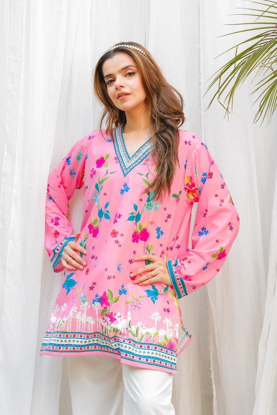 MUSK PRINT LAWN SUIT STITCHED